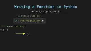 Python Function: Add 2 + 2 (Manim Animation)