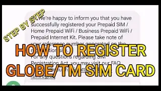 How to register Globe/TM Sim Card ||| Step by step process