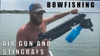 Bowfishing with an Airgun for Stingrays/ The first Stingray shot with an Air Javelin