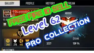 Free Fire ID sell best collection Level :- 62 // LifeOK GAMING