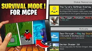 🚀 Top 5 Survival Mods for MCPE! 🏕️🔥 (Easiest Way to Download!)