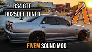 FiveM Sound Mod - Nissan Skyline R34 RB25DET Tuned (IRL Recordings)