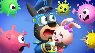 Pertarungan Virus 🦠| Kartun Kebiasaan Baik | Animasi Lucu | Kartun Anak | Kepala Polisi Labrador