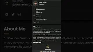 Modern and Minimal Portfolio Design #coding #webdesign #portfolio #programming #html5 #css #js