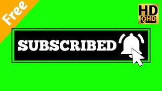 YouTube Subscribe Button Green Screen ।। No Copyright #habibur_rahman