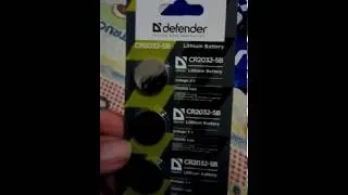 Распаковка батареек Defender CR2032-5B 5 шт