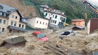Сhaos in Switzerland! Floods and landslides destroyed roads and houses in Brienz, Europe is shocked