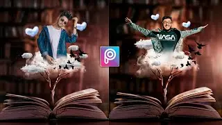 PicsArt Books And Clouds Concept | 2021 Latest Viral PicsArt Editing | Books Effect Edit | RTWORLD