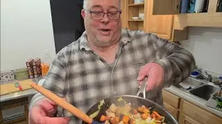 I'm Cooking To Be More Healthy! Here's My Sweet Potato, Pork and Cabbage Stir Fry