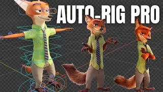 Auto-Rig Pro Blender Tutorial : Rig Nick Wilde Zootopia : Full Character Rigging in Blender 3D