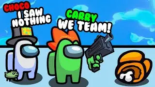 I HELPED @CarryisLive  WIN IN AMONG US WITH @Gareeboooo @DaddyCool7 @MisterSwishy @Potato_
