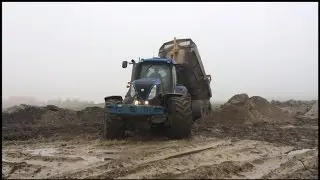 Grond rijden met New Holland trekkers en dumpers