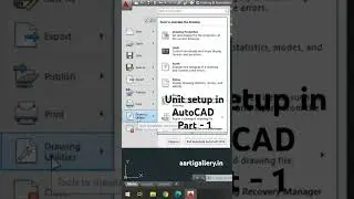 Unit Setup in AutoCAD Part-1 #autocad #cad #unitsetup #aartigallery #autocadshorts #cadshorts #unit