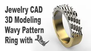 Jewelry CAD Design Tutorial- Wavy Ring Design 3D Modeling with Rhino 3D #402
