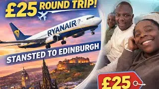 £25 ROUND TRIP | RYAN AIR BOEING 737-8 | LONDON  STANSTED - EDINBURG