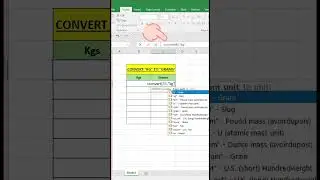 Kilogram to Gram convertor #exceltutorial #myanmaryoutubechannel #computerknowledge