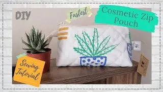 FASTEST COSMETIC ZIP POUCH (Sewing Tutorial)