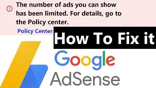 How To Fix Temporary Ad Limit | Google Adsense Ad Serving Is Currently Limited (Hindi) 2022