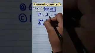 reasoning analysis #trending #resoningtricks @RankersGurukul @RWACivilServices #shortvideo