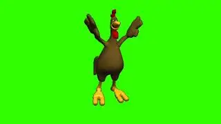 Green Screen Animation - 3D Roaster (COPYRIGHT FREE)