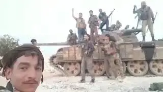 Бойцы сирийские свободные армии отбили танк армии Асада
