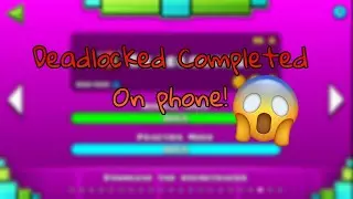 I Completed DeadLocked on phone for the first time!