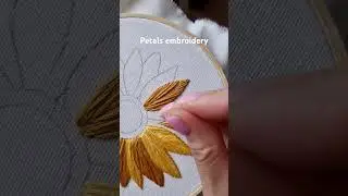 Sunflower petals hand embroidery 