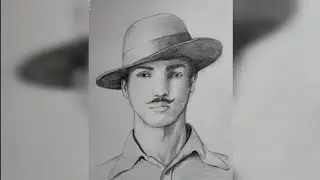 How to draw Bhagat Singh | easy pencil  Drawing |