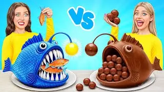 Wyzwanie: Czekolada Kontra Prawdziwe Jedzenie | Śmieszne Hacki na Jedzenie Choco DO