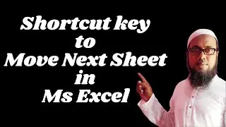 Shortcut key to Move Next & Previous Sheets in Ms Excel