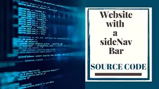 Create a Website with a SideNav | with source code