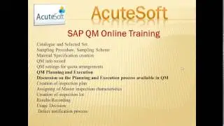 SAP QM Online Training
