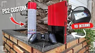 Pintei Meu PS2 Slim Com HD Interno!