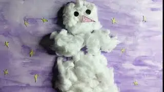 Прощай зима! Ватный снеговик