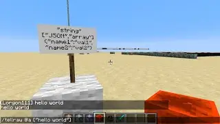 Learning Minecraft Command Block Programming, Part 9 - JSON, tellraw, and clickable signs