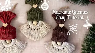 DIY Easy Macrame Gnomes Dwarfs Christmas Ornaments & Decors TUTORIAL