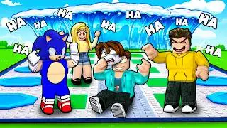 I PRETENDED TO BE A NOOB IN ESCAPE A TSUNAMI FOR BRAINROTS ROBLOX !!