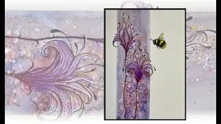 SUMMERTIME! "BumbleHum" -fast 'n easy panel card with granulating colors" Video Tutorial