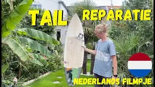 Surfboard tail reparatie