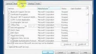 Explaining how to use Msconfig