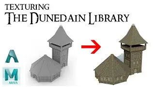 Texturing the Dunedain Library - Texturing in Autodesk Maya 2020 - Arnold Renderer