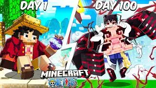 I Survived 100 Days as Luffy in One Piece Minecraft…