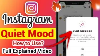 Instagram Par Quiet Mode Kya Hota Hai | What Is Quiet Mode On Instagram | In Hindi| Tech Wala Studio