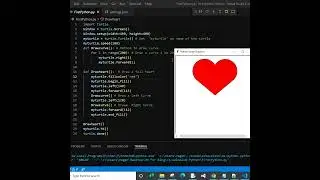 How to create or Draw a heart using Python Turtle 