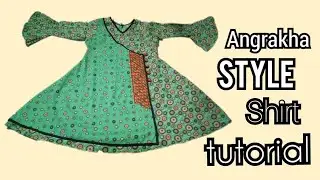 Angrakha Style Cotton Shirt For baby girl full drafting tutorial
