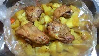 Мясо с картофелем запечённое в рукаве
