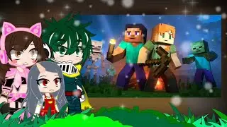 MHA&brawl stars【SURVIVAL LIFE-Alex and Steve | squared media】react to gacha