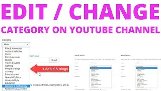 How to change video category on YouTube Channel