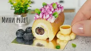 Deliciously Delicious Mini Blueberry Roll 🫐😋 Mini Kitchen 🤗 Mini Food
