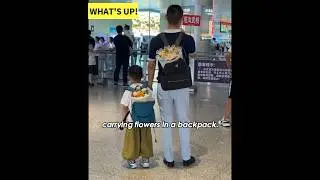 Mother returns with her little daughter and is surprised by her husband and son.